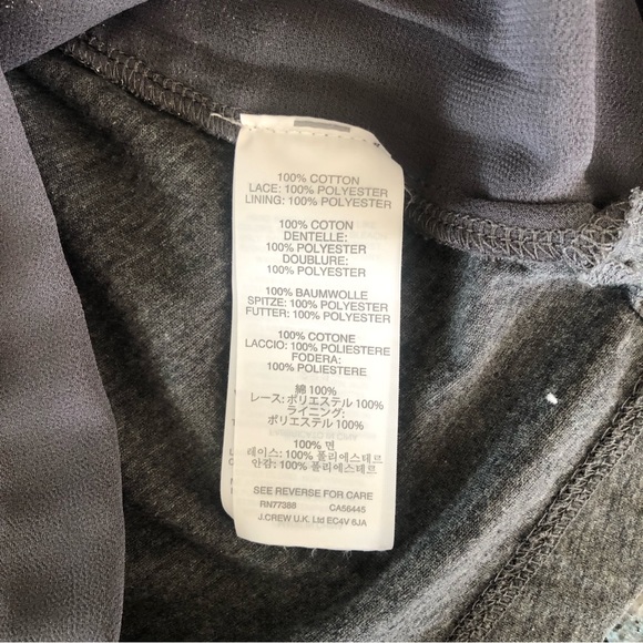 J CREW Gray Metallic Lace Panel Tank Top - Picture 11 of 12